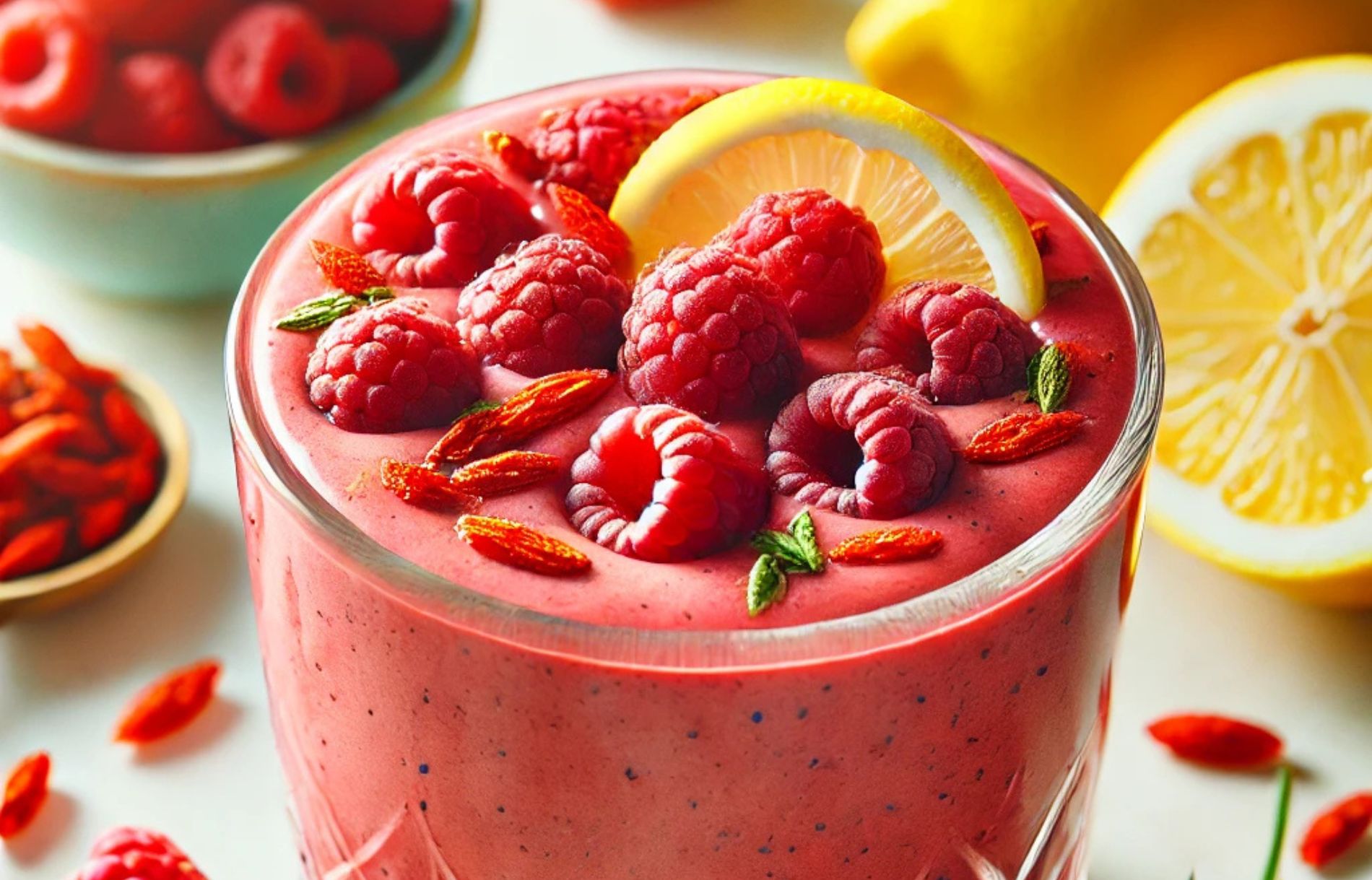 Goji Berry Lemonade Smoothie for Radiant Skin